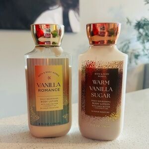 Vanilla Romance and Warm Vanilla Sugar Body Lotion Set